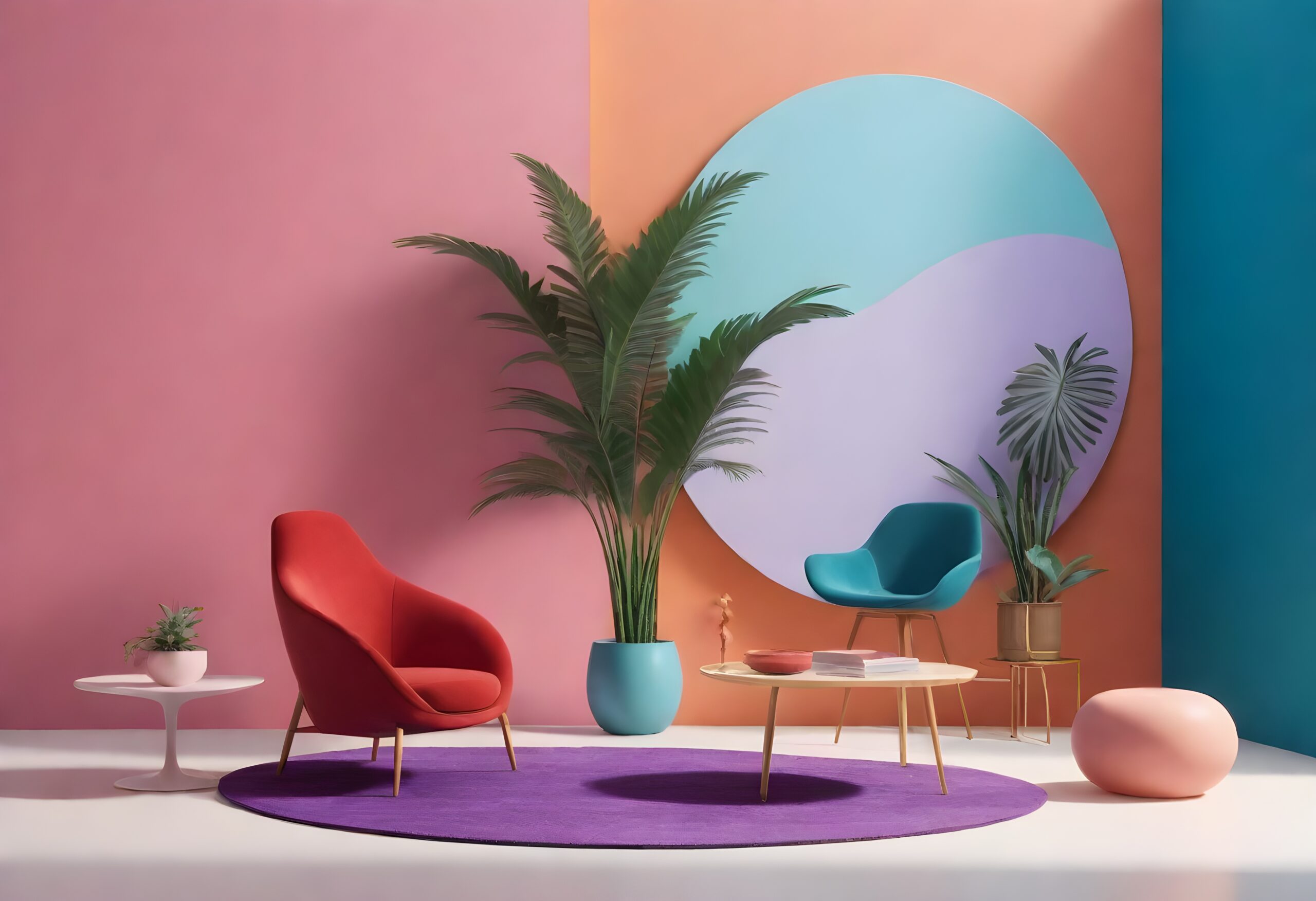 pikaso_reimagine_3d-model-red-armchair-with-a-matching-low-table-in